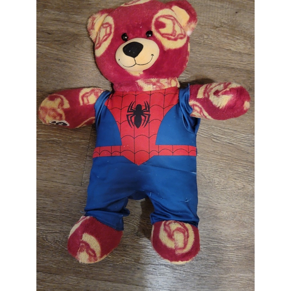 Build A Bear 17" Marvel Avengers Iron Man Stuffed Animal W/ Spiderman Outfit‎